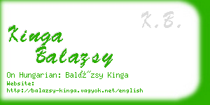 kinga balazsy business card